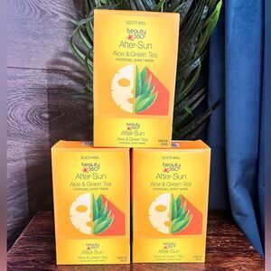 BEAUTY 360 Bundle of 3 - (18) After Sun Aloe & Green Tea Hydrogel Sheet Mask-New